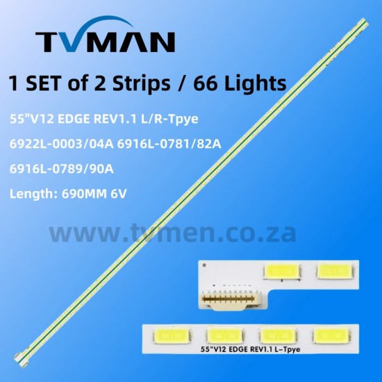 UA550D1 LED STRIPS 6916L0781A 55 V12 EDGE REV1.1 6920L-0001C