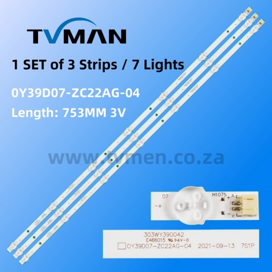SINOTEC STL-39VN86 OY39D07-ZC22AG-04E 303WY390042E 39INCH 7LED 3V