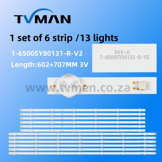 APPLICABLE SONY KD-65X8000G LED STRIPS I-6500SY80131-R-V2 I-6500SY80131-L-V2 65INCH 13LED 3V
