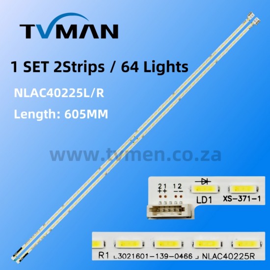 APPLICABLE SONY KDL-55W800A KDL-55W806A 55W8100A 55W804A 55W805A 6922L-0066A 401 NLAC40225L/R 55INCH 64LED 6V