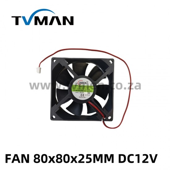 FAN 80x80x25MM DC12V
