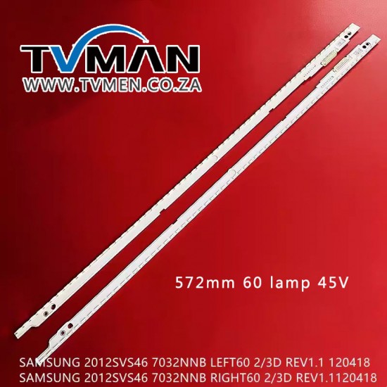 Samsung UA46ES5500R light strip SLED-2012SVS46-7032SNB-3D-LEFT64-PV backlight