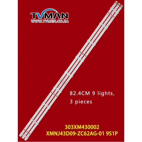 Suitable for Panda 43D18S LED strip XMNJ43D09-ZC62AG-01 LED strip 303XM430002 backlight