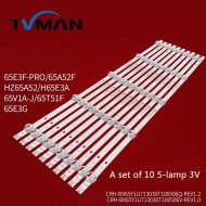 Hisense 65H55E H65E3A-Y 65E3F-PR0 65A5F-SE 65E3F-MAX light strip 5 light recesses 10