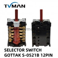 STOVE SELECTOR SWITCH GOTTAK 6LA 12PIN B S-0521B